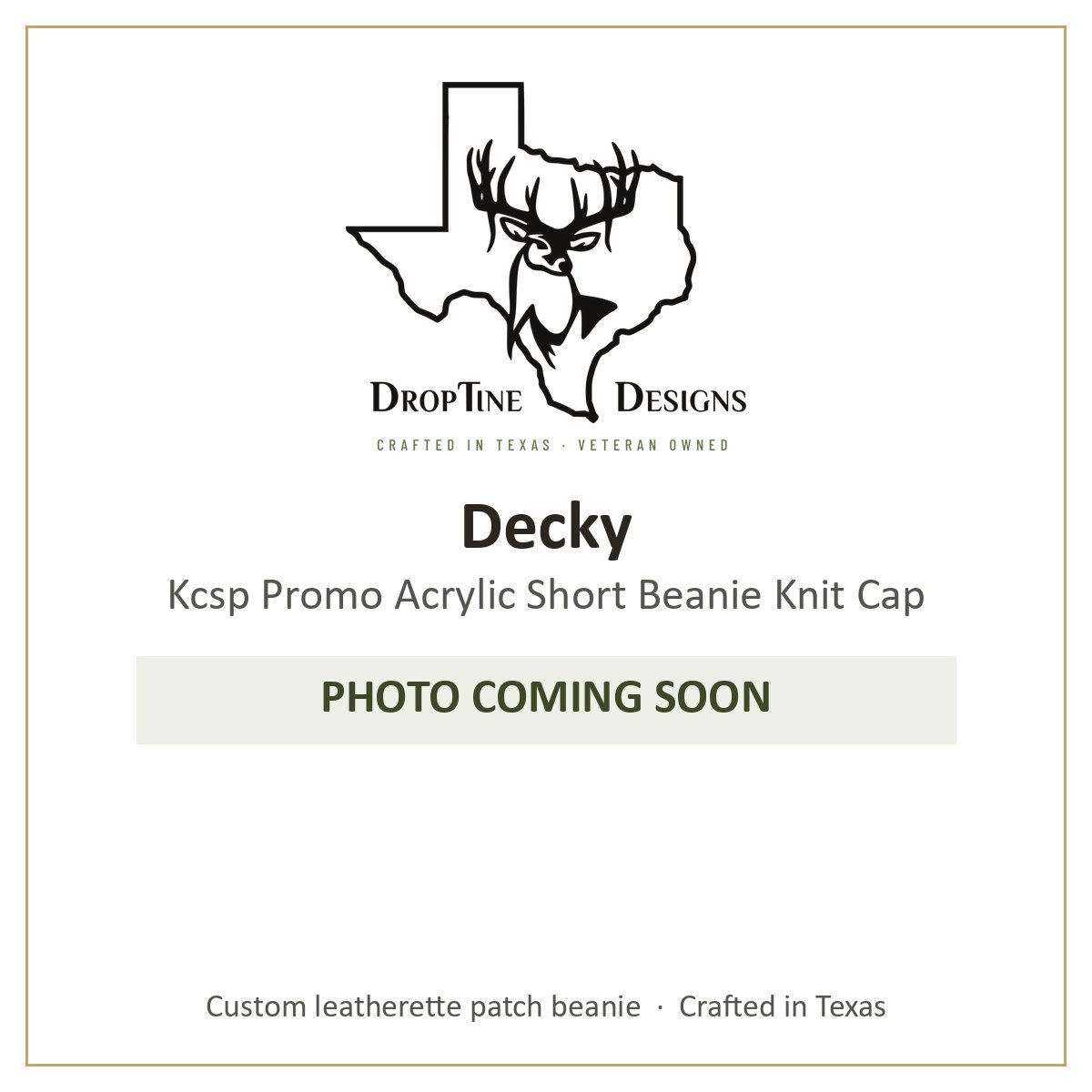 Photo coming soon: Decky Kcsp Promo Acrylic Short Beanie Knit Cap