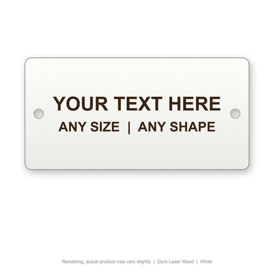 Duro Laser Wood engraved plate (rendering)