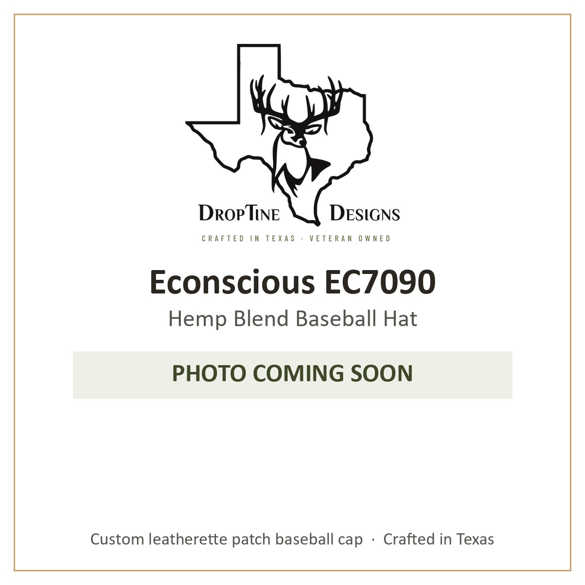 Photo coming soon: Econscious EC7090 Hemp Blend Baseball Hat
