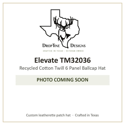 Photo coming soon: Elevate TM32036 Recycled Cotton Twill 6 Panel Ballcap Hat