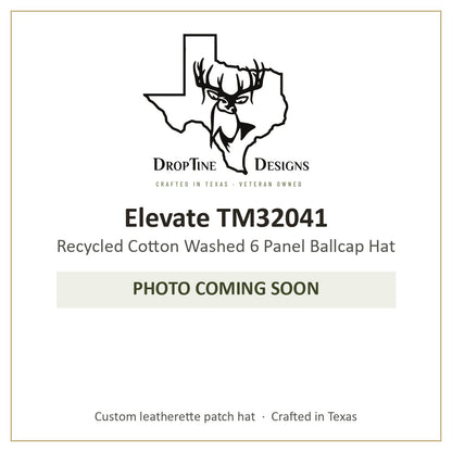 Photo coming soon: Elevate TM32041 Recycled Cotton Washed 6 Panel Ballcap Hat