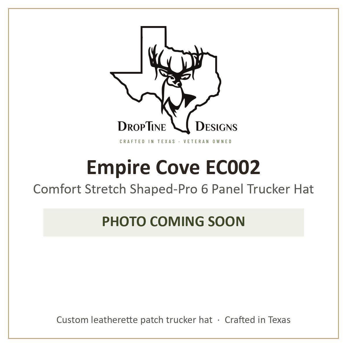 Photo coming soon: Empire Cove EC002 Comfort Stretch Shaped-Pro 6 Panel Trucker Hat