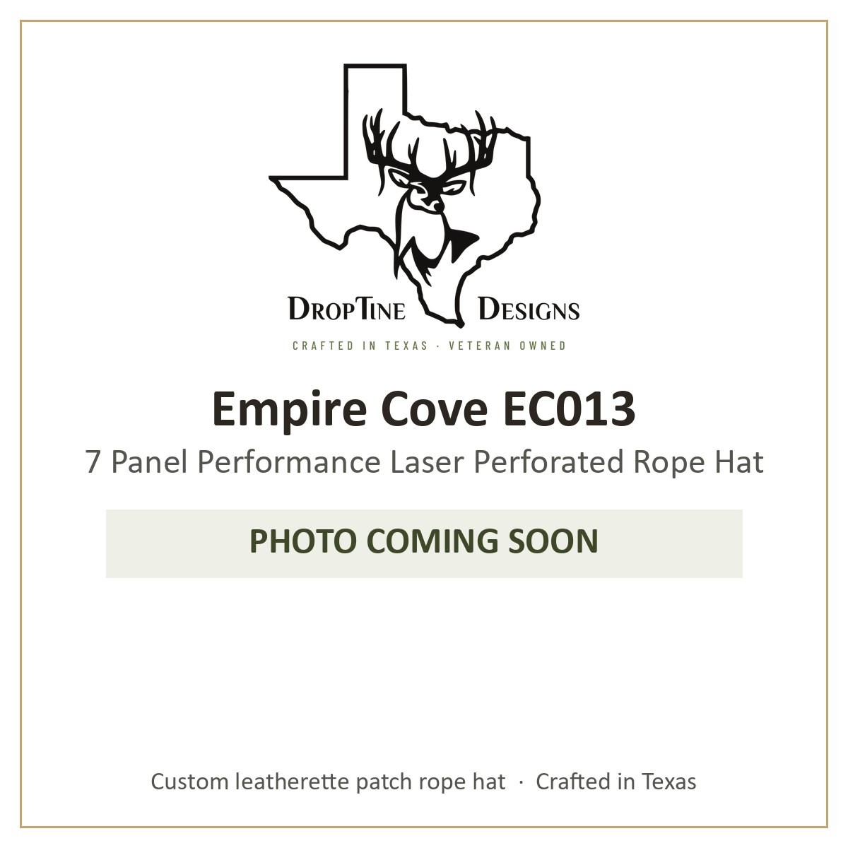 Photo coming soon: Empire Cove EC013 7 Panel Performance Laser Perforated Rope Hat