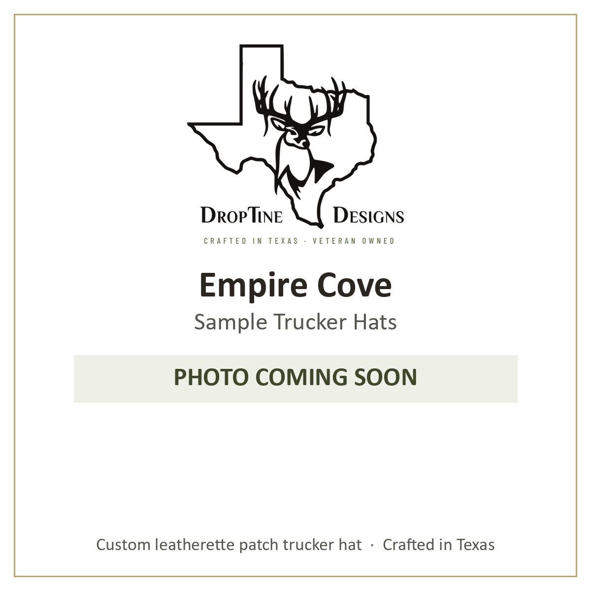 Photo coming soon: Empire Cove Sample Trucker Hats