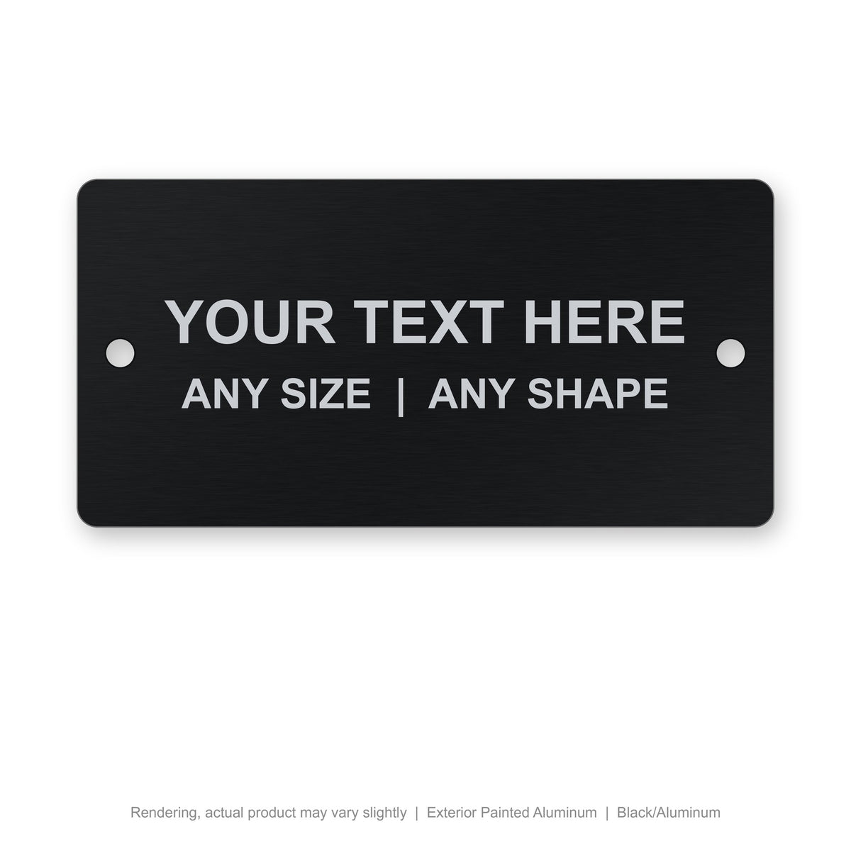Exterior Painted Aluminum engraved plate (rendering)