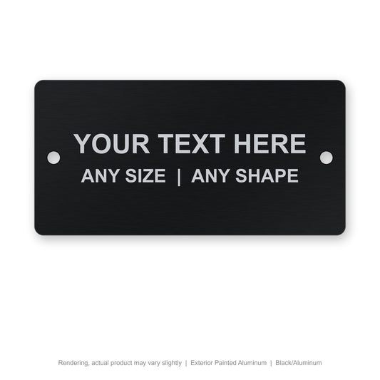 Exterior Painted Aluminum engraved plate (rendering)