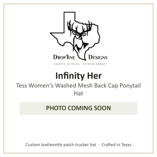 Photo coming soon: Infinity Her Tess Women's Washed Mesh Back Cap Ponytail Hat