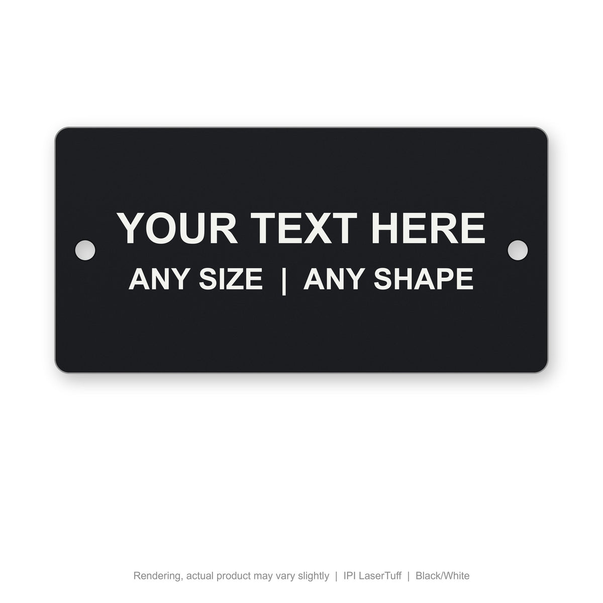 IPI LaserTuff engraved plate (rendering)