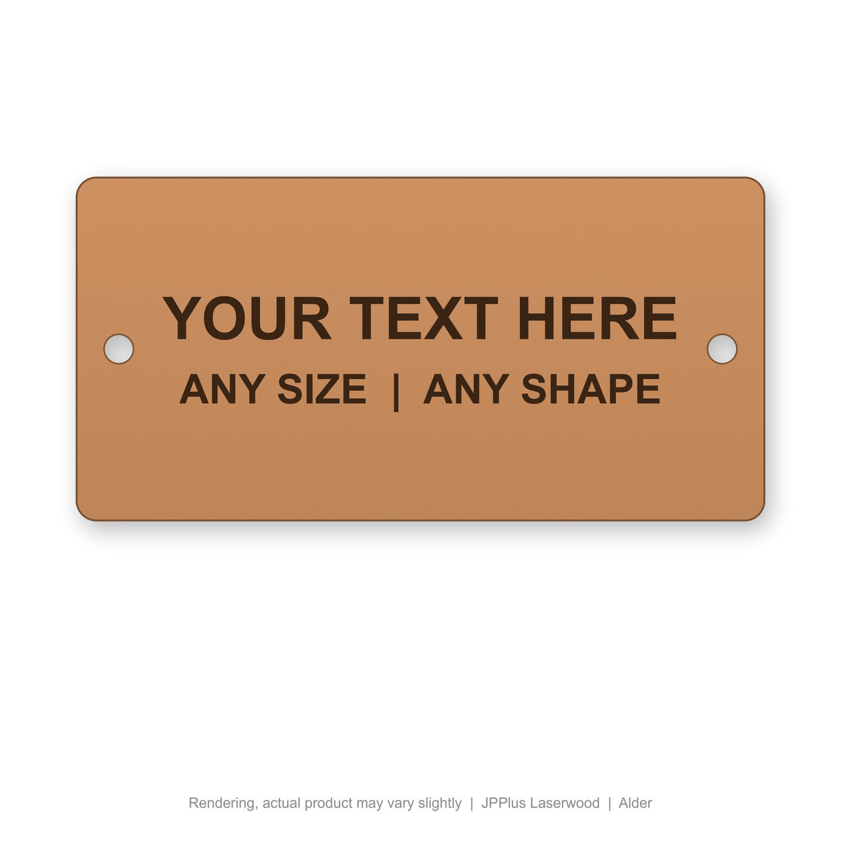 JPPlus Laserwood engraved plate (rendering)