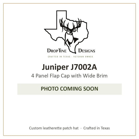 Photo coming soon: Juniper J7002A 4 Panel Flap Cap with Wide Brim