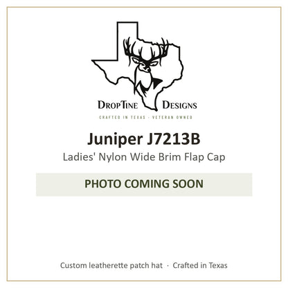 Photo coming soon: Juniper J7213B Ladies' Nylon Wide Brim Flap Cap