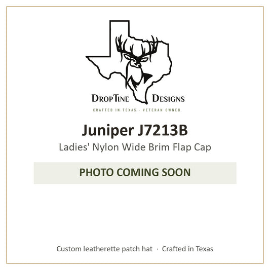 Photo coming soon: Juniper J7213B Ladies' Nylon Wide Brim Flap Cap