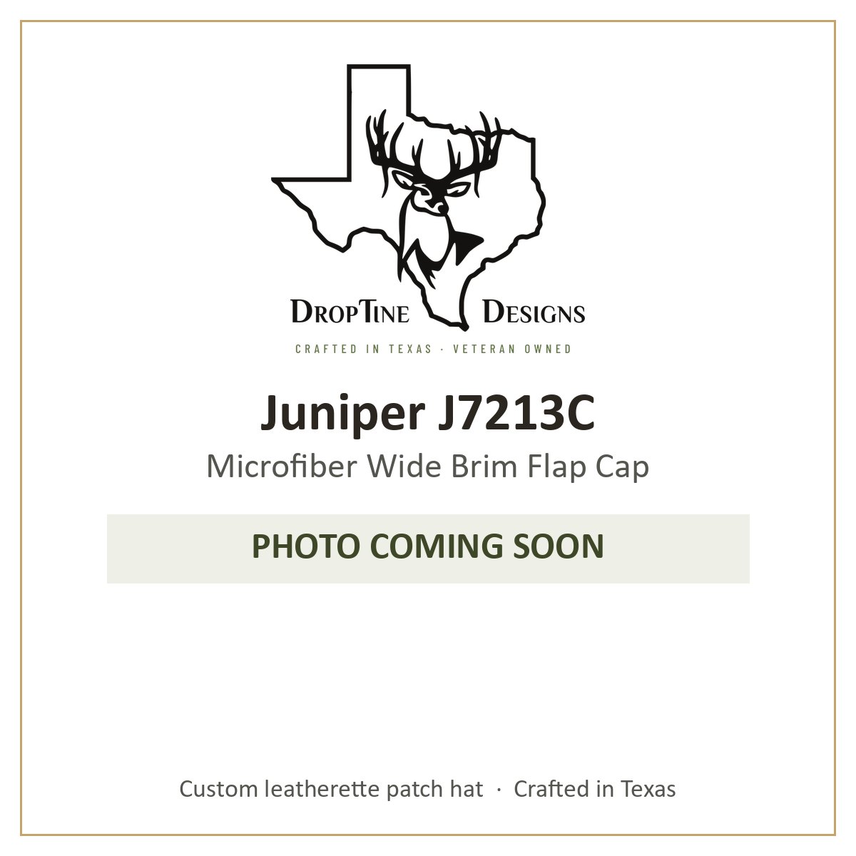 Photo coming soon: Juniper J7213C Microfiber Wide Brim Flap Cap