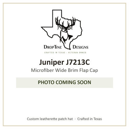 Photo coming soon: Juniper J7213C Microfiber Wide Brim Flap Cap