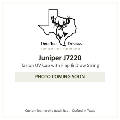 Photo coming soon: Juniper J7220 Taslon UV Cap with Flap & Draw String