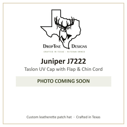 Photo coming soon: Juniper J7222 Taslon UV Cap with Flap & Chin Cord