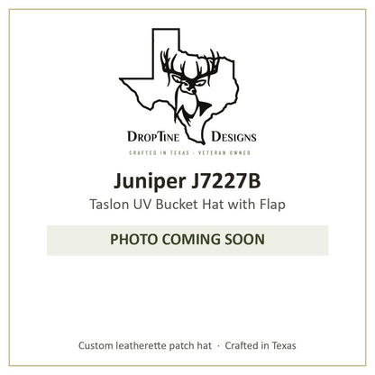 Photo coming soon: Juniper J7227B Taslon UV Bucket Hat with Flap