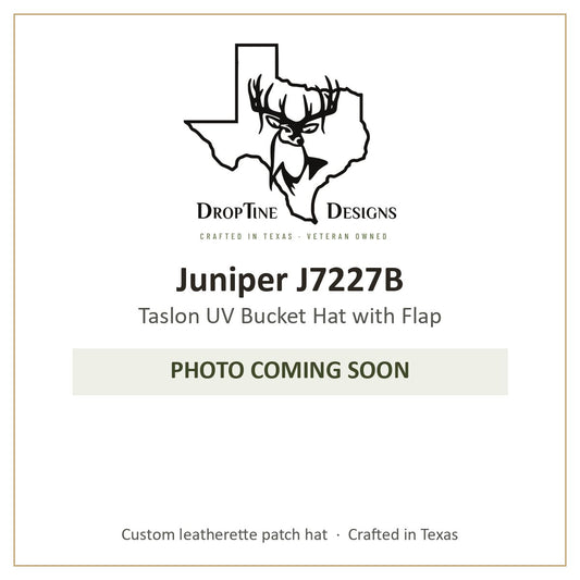 Photo coming soon: Juniper J7227B Taslon UV Bucket Hat with Flap