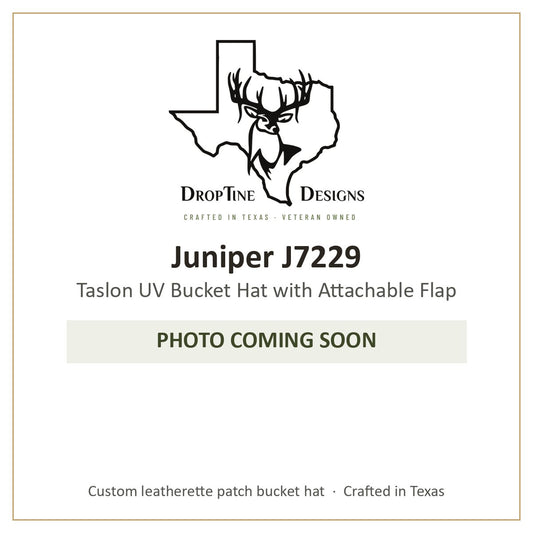 Photo coming soon: Juniper J7229 Taslon UV Bucket Hat with Attachable Flap