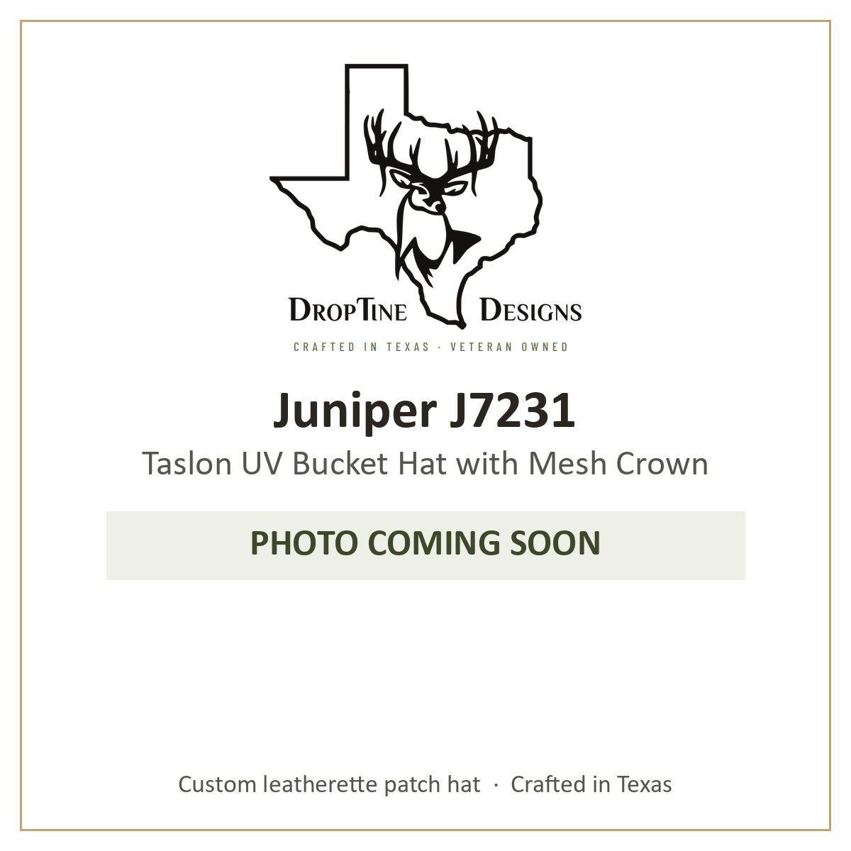 Photo coming soon: Juniper J7231 Taslon UV Bucket Hat with Mesh Crown