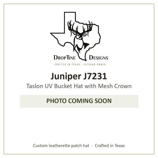 Photo coming soon: Juniper J7231 Taslon UV Bucket Hat with Mesh Crown