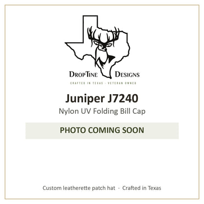 Photo coming soon: Juniper J7240 Nylon UV Folding Bill Cap
