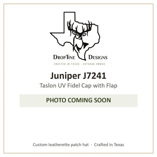 Photo coming soon: Juniper J7241 Taslon UV Fidel Cap with Flap