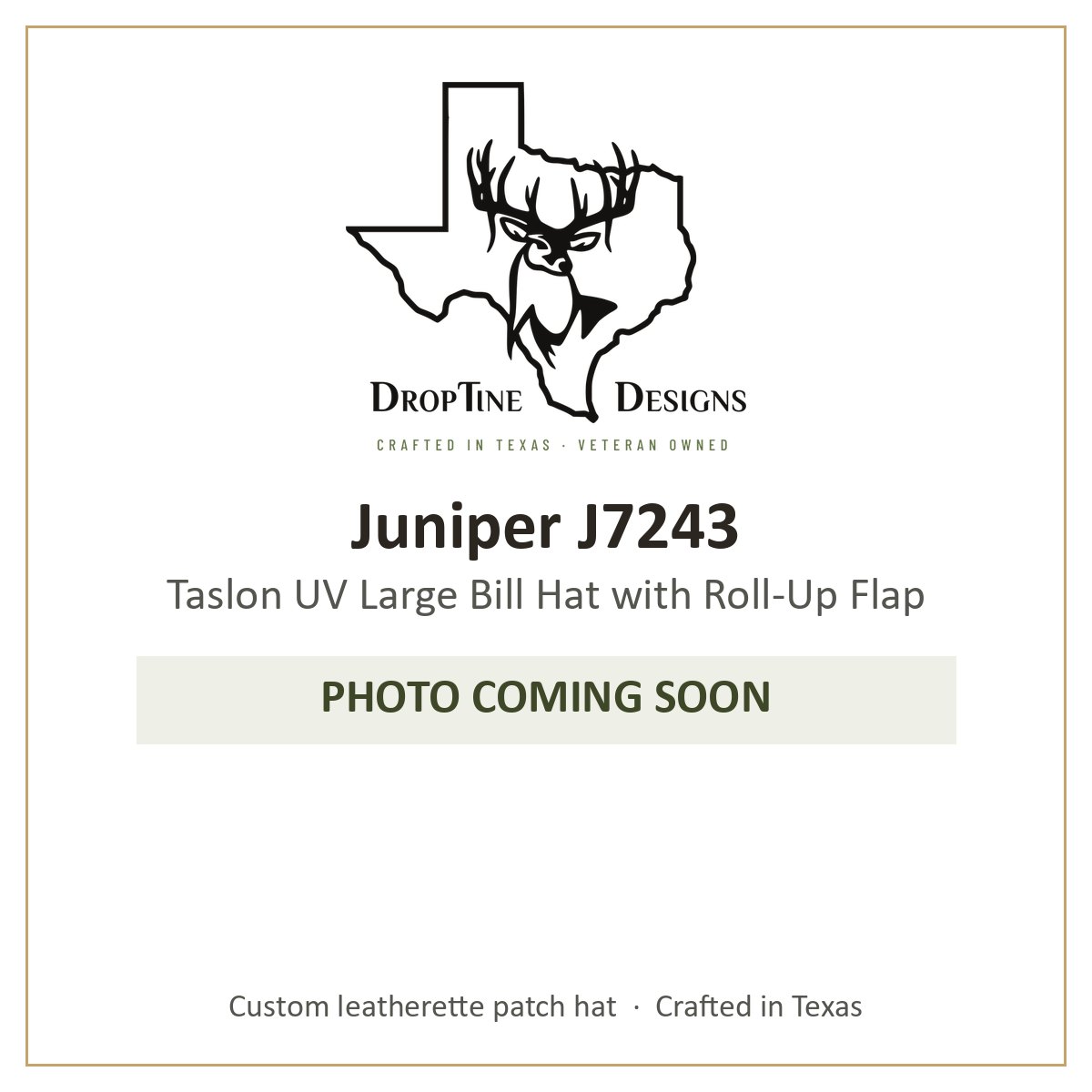 Photo coming soon: Juniper J7243 Taslon UV Large Bill Hat with Roll-Up Flap