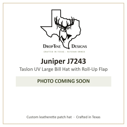 Photo coming soon: Juniper J7243 Taslon UV Large Bill Hat with Roll-Up Flap