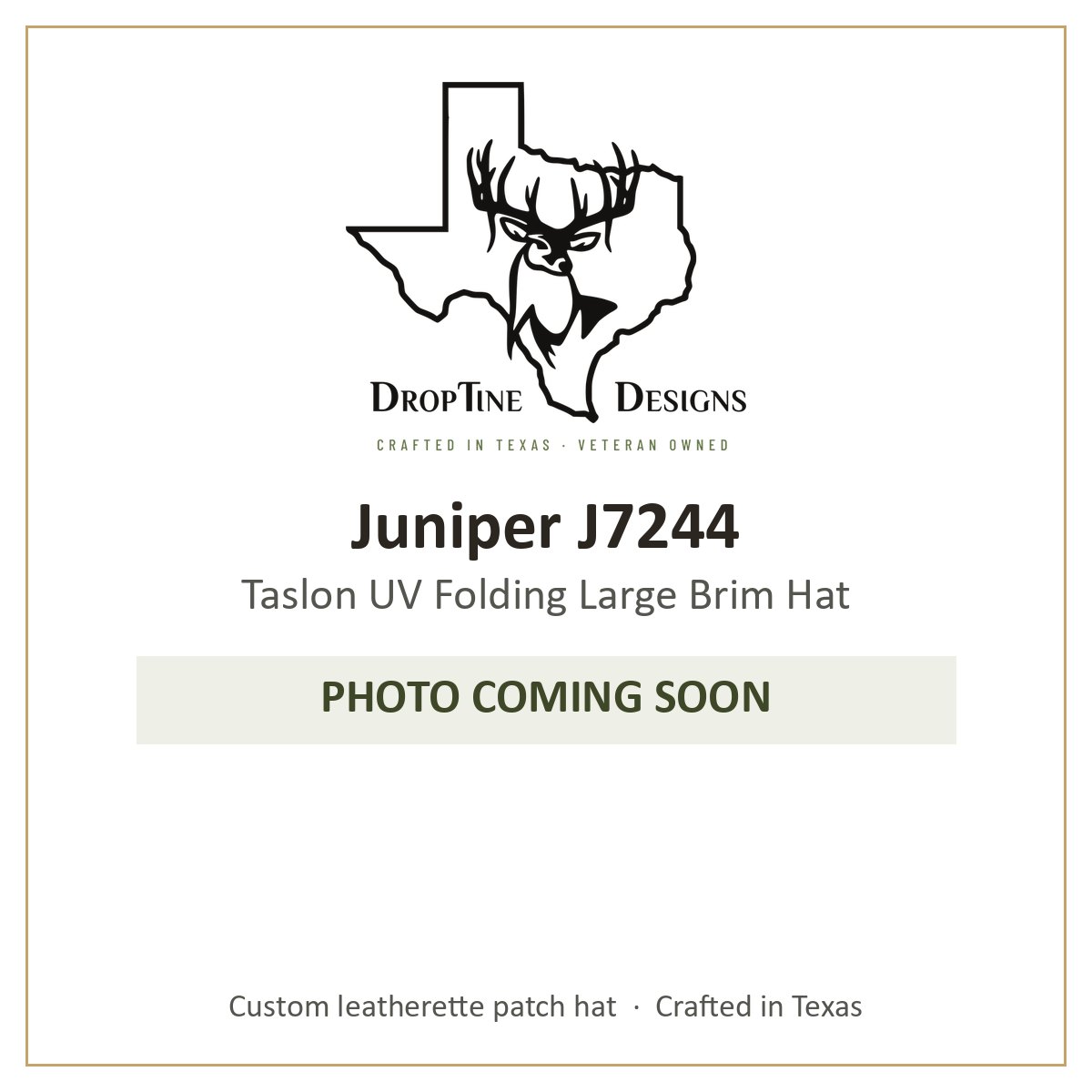 Photo coming soon: Juniper J7244 Taslon UV Folding Large Brim Hat