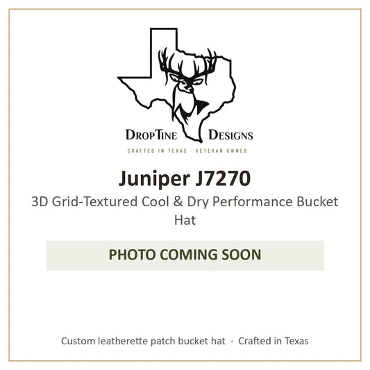 Photo coming soon: Juniper J7270 3D Grid-Textured Cool & Dry Performance Bucket Hat