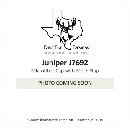 Photo coming soon: Juniper J7692 Microfiber Cap with Mesh Flap