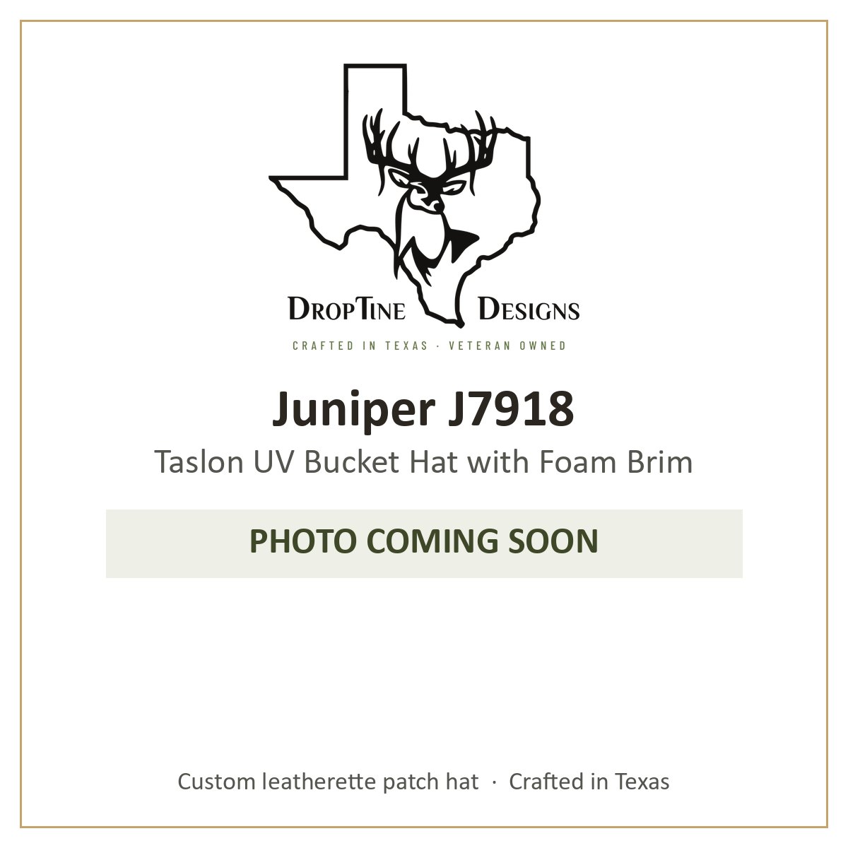Photo coming soon: Juniper J7918 Taslon UV Bucket Hat with Foam Brim