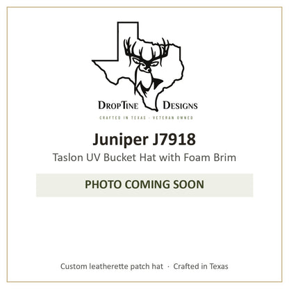 Photo coming soon: Juniper J7918 Taslon UV Bucket Hat with Foam Brim