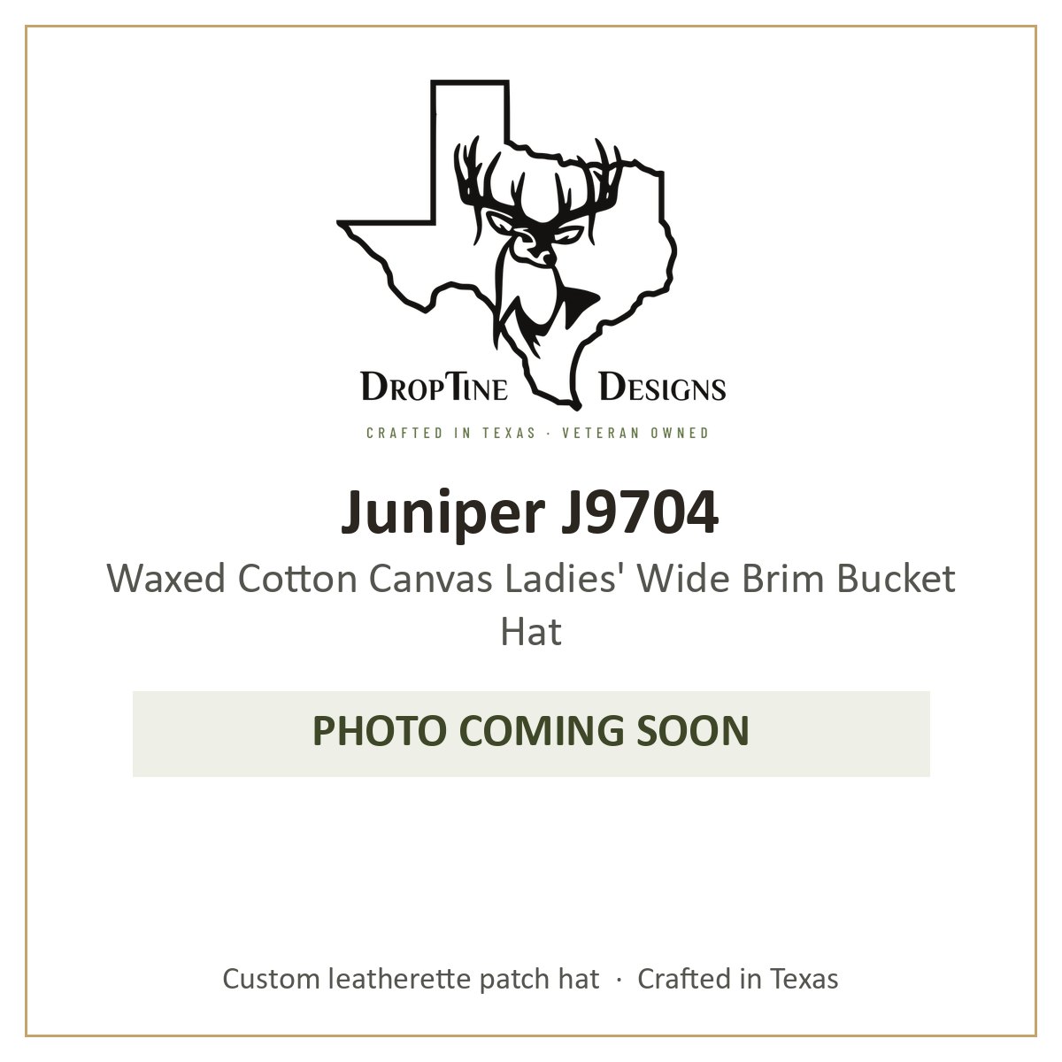 Photo coming soon: Juniper J9704 Waxed Cotton Canvas Ladies' Wide Brim Bucket Hat