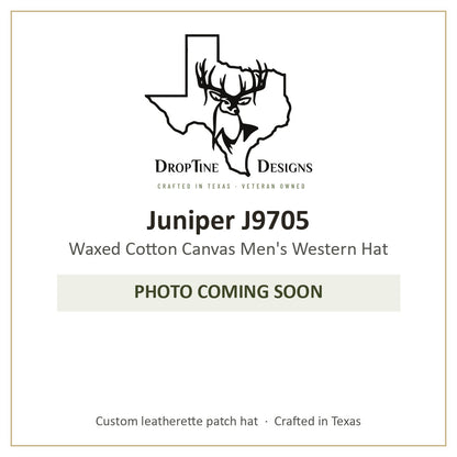 Photo coming soon: Juniper J9705 Waxed Cotton Canvas Men's Western Hat