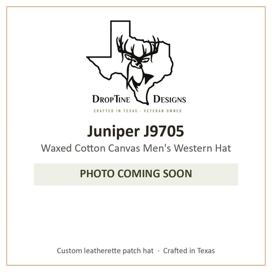 Photo coming soon: Juniper J9705 Waxed Cotton Canvas Men's Western Hat