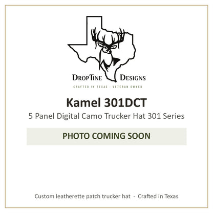 Photo coming soon: Kamel 301DCT 5 Panel Digital Camo Trucker Hat 301 Series