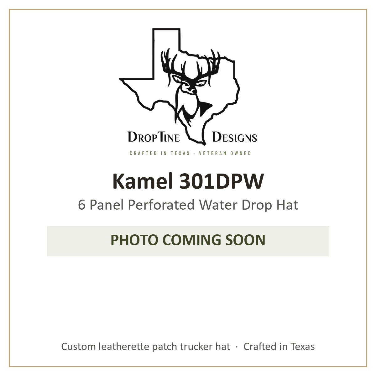 Photo coming soon: Kamel 301DPW 6 Panel Perforated Water Drop Hat