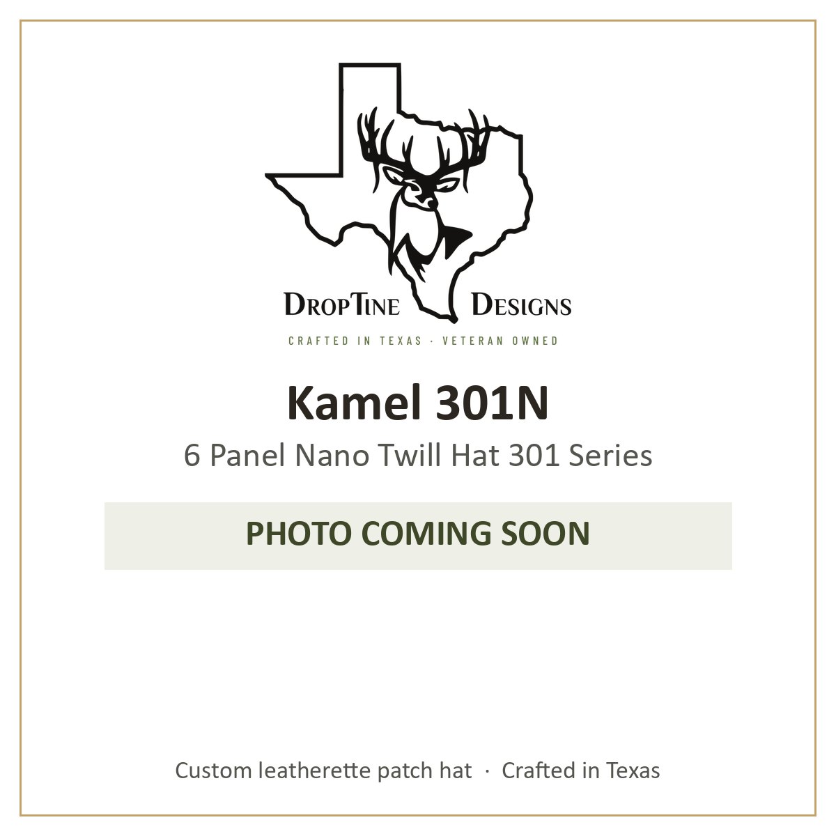 Photo coming soon: Kamel 301N 6 Panel Nano Twill Hat 301 Series