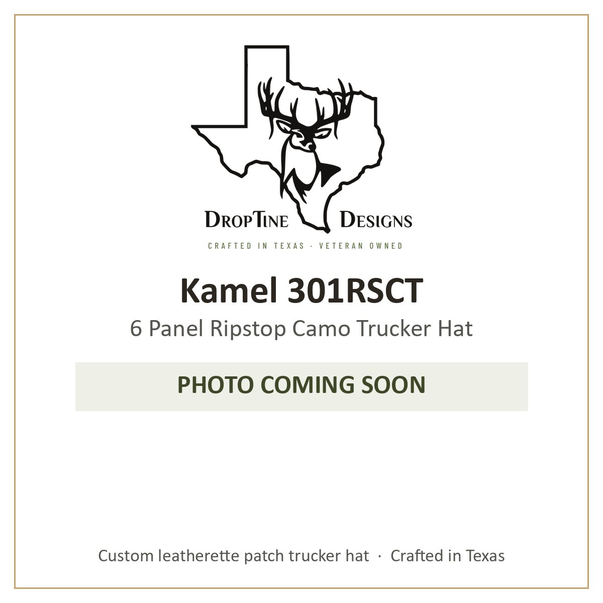 Photo coming soon: Kamel 301RSCT 6 Panel Ripstop Camo Trucker Hat