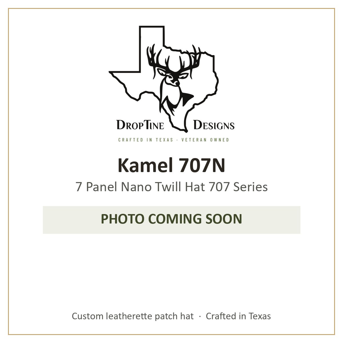 Photo coming soon: Kamel 707N 7 Panel Nano Twill Hat 707 Series