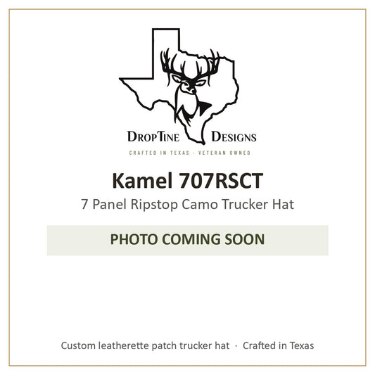 Photo coming soon: Kamel 707RSCT 7 Panel Ripstop Camo Trucker Hat