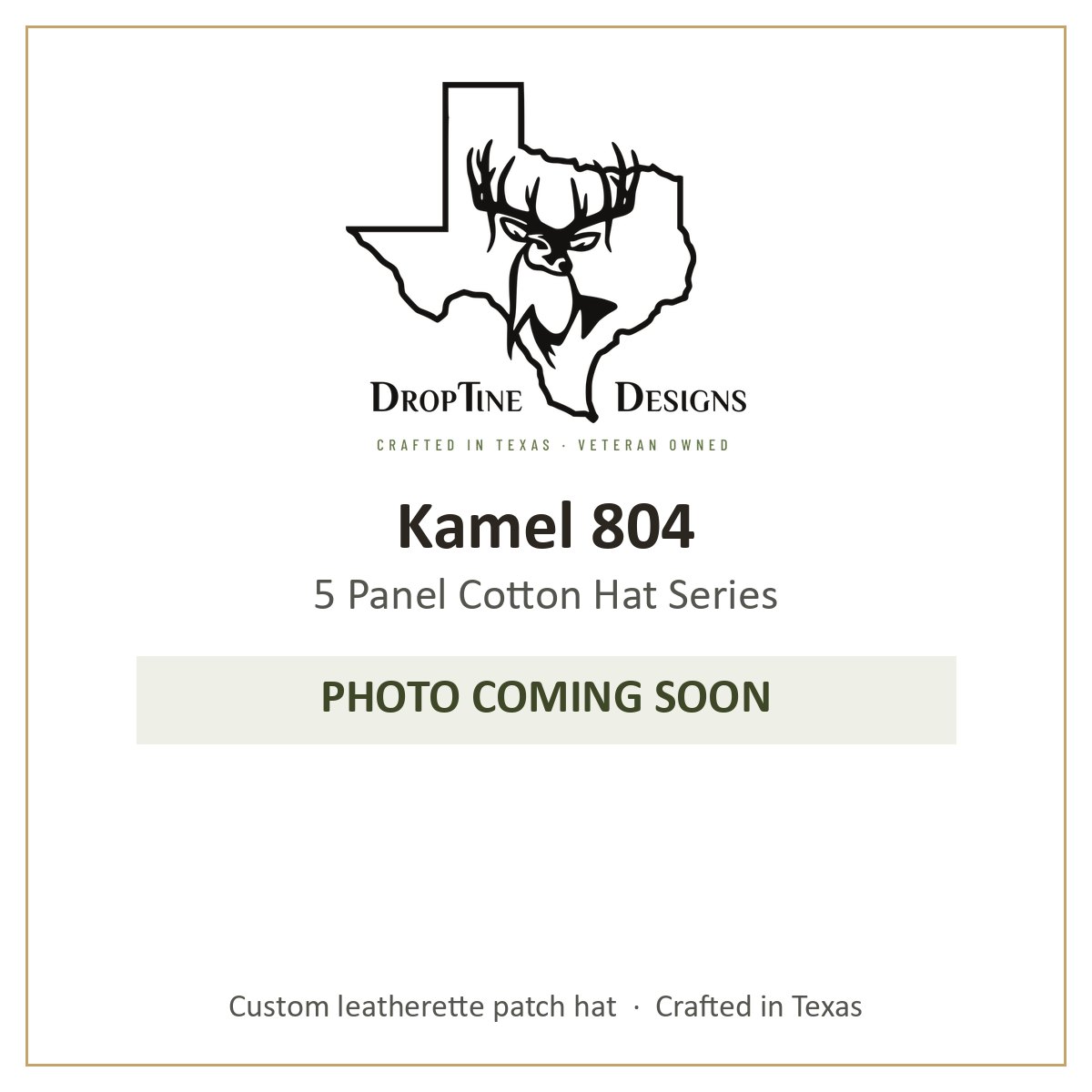Photo coming soon: Kamel 804 5 Panel Cotton Hat Series