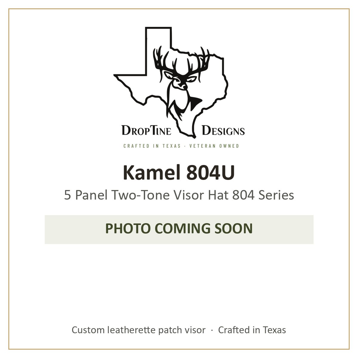 Photo coming soon: Kamel 804U 5 Panel Two-Tone Visor Hat 804 Series