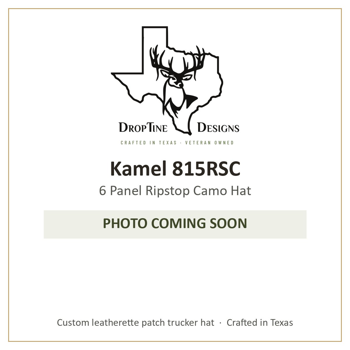 Photo coming soon: Kamel 815RSC 6 Panel Ripstop Camo Hat