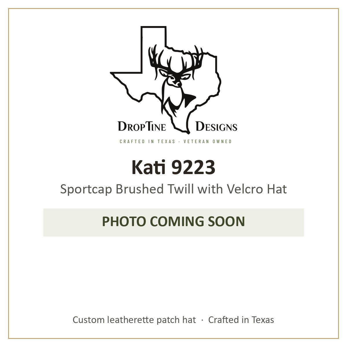 Photo coming soon: Kati 9223 Sportcap Brushed Twill with Velcro Hat