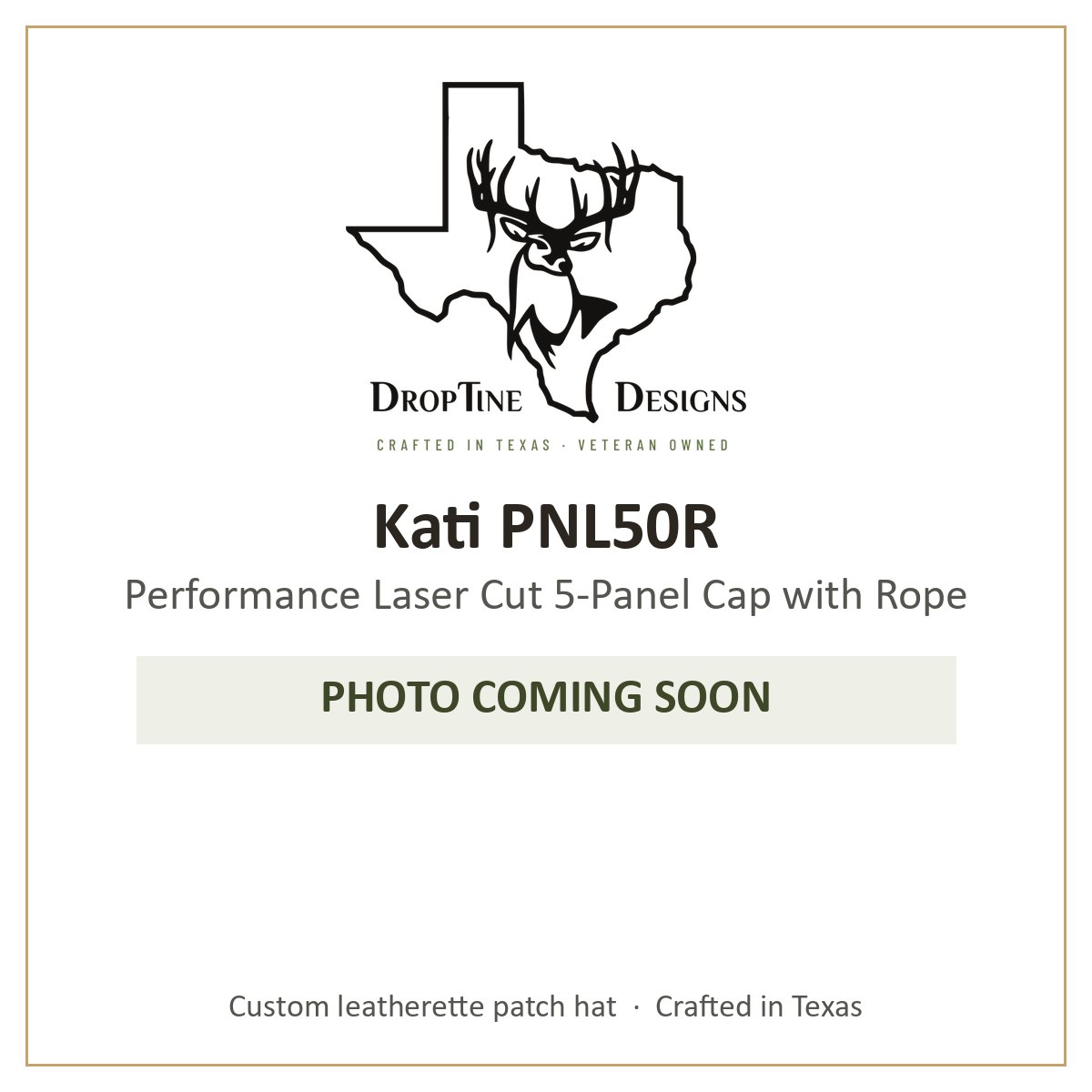 Photo coming soon: Kati PNL50R Performance Laser Cut 5-Panel Cap with Rope