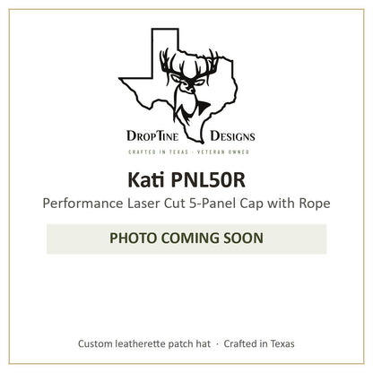 Photo coming soon: Kati PNL50R Performance Laser Cut 5-Panel Cap with Rope