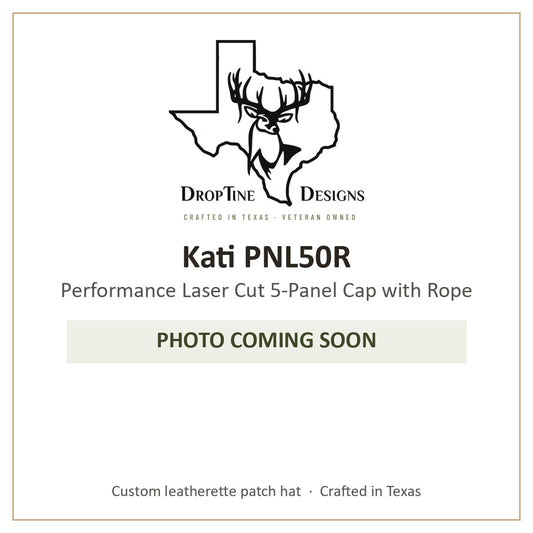Photo coming soon: Kati PNL50R Performance Laser Cut 5-Panel Cap with Rope